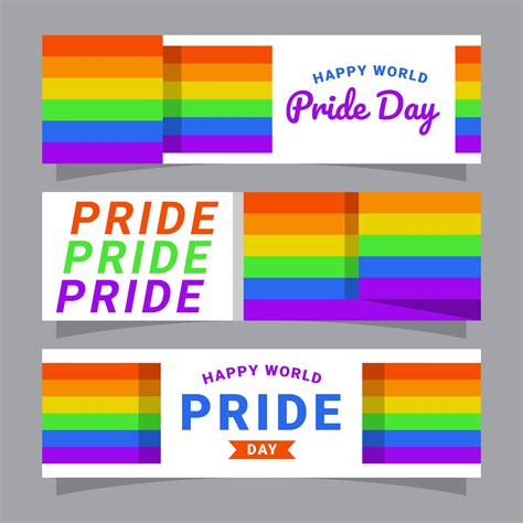 pride day banner collection  vector art  vecteezy