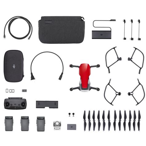 dji mavic air quadcopter drone flame red fly  combo buydigcom