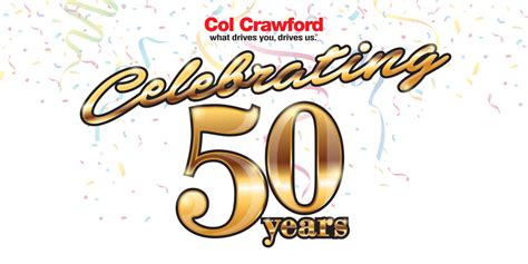 our 50th birthday year let the celebrations begin col crawford