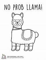 Llama Llamas Partywithunicorns sketch template
