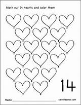 Number 14 Worksheets Preschool Printable Coloring Numbers Children Tracing Fourteen Activities Counting Pre Worksheet Writing Kindergarten Color Letter Identification Trace sketch template