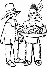 Thanksgiving Coloring Pages Native American Printables Printable Sheets Clipart Pilgrim Children Designs Holiday Coloringpages Kids Pilgrims Clip Family Print Indian sketch template