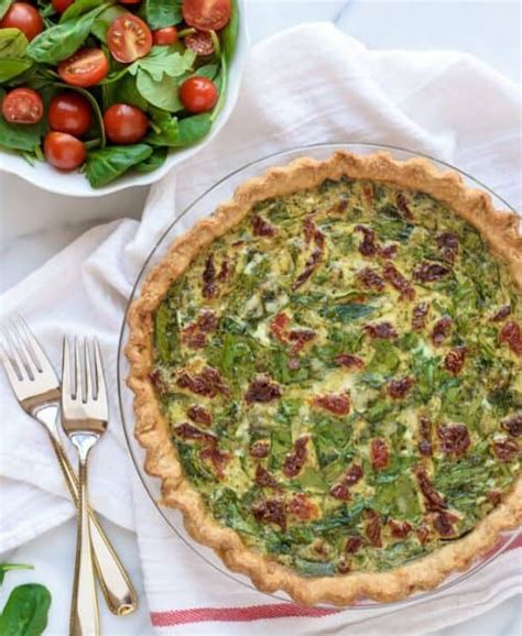 Pesto Quiche With Sundried Tomatoes {easy Healthy }