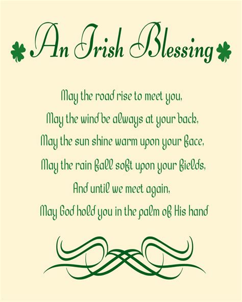 irish blessing print wishing   happiness  prosperity etsy