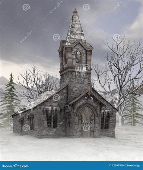 church  winter royalty  stock images image
