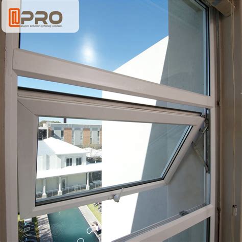 grey color aluminium awning windows vertical opening pattern hurricane proof french awning