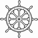 Wheel Ship Boat Steering Pirate Clipart Vector Nautical Drawing Boats Clip Shipping Wheels Decals Cliparts Vinyl Tattoo Library Cartoon Coloring sketch template