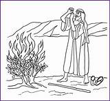 Moses Biblewise Dornbusch Ausmalbilder Ausmalen Brennende Dominical Kinder Malvorlagen Nile Brennender Busch Biblia sketch template