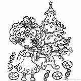 Candyland Gingerbread sketch template