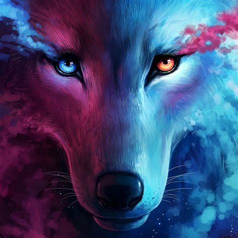 galaxy wolf ipad air hd  wallpapersimagesbackgroundsphotos  pictures