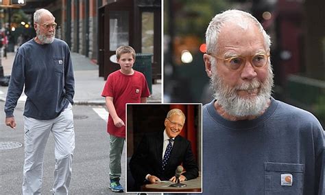 David Letterman Sports A Santa Beard On Walk With His Son Harry In New