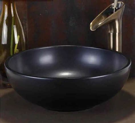 matt black color ceramic hotel basin bathroom sink  bathroom sinks