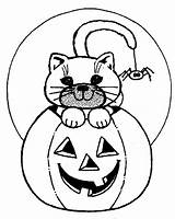 Halloween Cat Coloring Pages Cats Kids Animal Color Printable Sheet Gif Animals sketch template