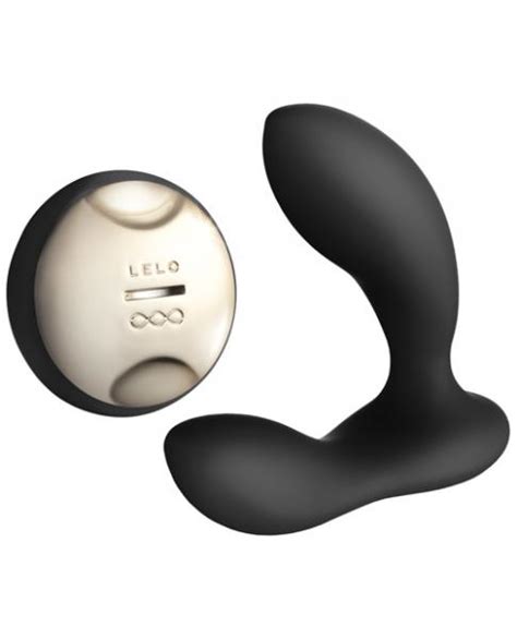 hugo remote control silicone prostate massager black on