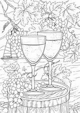 Coloring Pages Adult Printable Wine Book Books Sheets Colouring Favoreads Grape Drawing Wedding Cute Grapes Sold Etsy Kids Vines sketch template