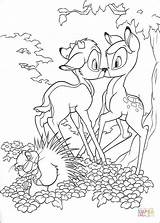 Bambi Coloring Faline Pages Drawing Silhouettes sketch template