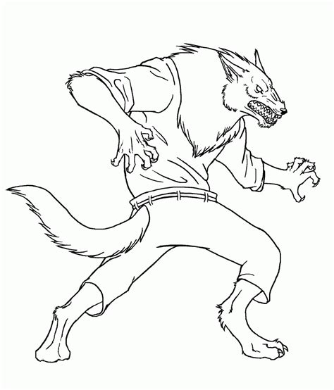 werewolf coloring page coloring pages  kids   adults