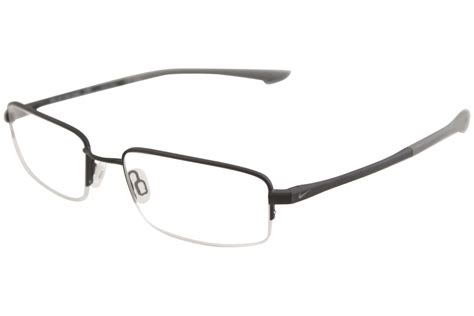 nike men s eyeglasses 4292 001 satin black half rim flexon optical