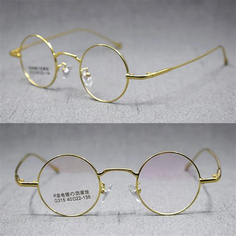 Vintage Small Round 40mm Titanium Eyeglasses Frames Full Rim Unisex Rx