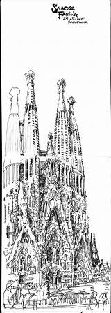 Sagrada Familia Barcelone Barcelona Sketch Gaudi Kr Arnaud Meyer Artikel Flic Von Antoni Drawing sketch template
