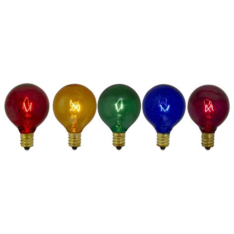 northlight ct transparent  globe christmas replacement light bulbs  multi color
