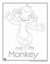 Monkey Tracing Letter Worksheets Word Kids sketch template