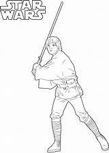 Luke Skywalker Wars Star Coloring Pages Printable Kids Categories Cartoon A4 sketch template
