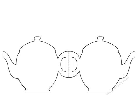teapot shaped template cup craftsuprint