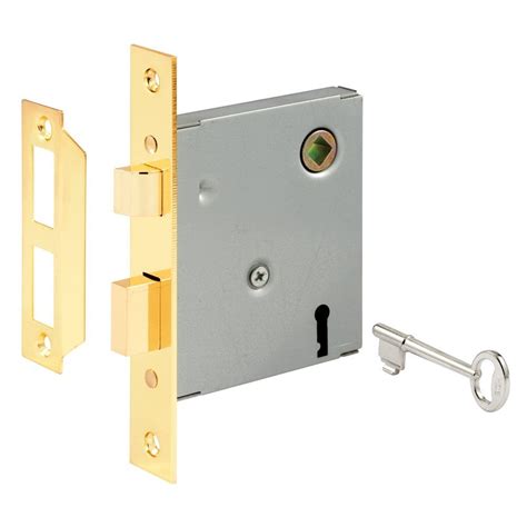 prime    vintage style mortise lock assembly    face plate brass plated steel