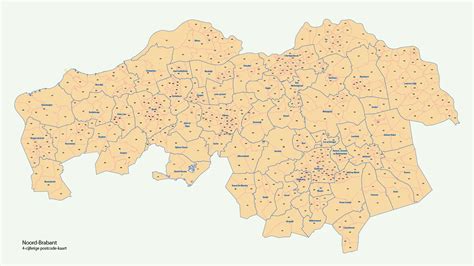 kaart noord brabant met postcodes ubicaciondepersonascdmxgobmx