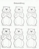 Groundhog Preschool Activities Template Coloring Ground Hog Daycare Sheet Kindergarten Squish Crafts Themes Stick Projects Kids Color Printable Toddler January sketch template