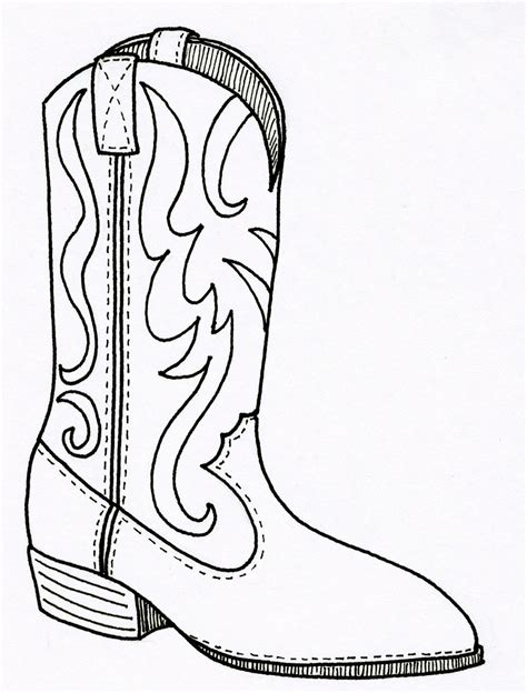 printable cowboy boot stencil  printable