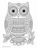 Mandala Coloring Pages Owl Cute Notebook Doodles Book Animal Activity Print Printable Super Colouring Amazon Sheets Adult Visit Preschool Choose sketch template