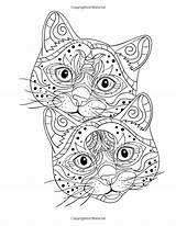 Coloring Cat Creative Cats Fancy Book Adult Pages Mindfulness Animals Amazon Books Svg Mandala Vector Line Grammy Fran Style Animal sketch template