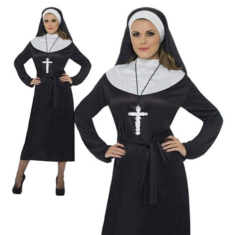 adult nun costume ladies sister act fancy dress sexy religious outfit uk 8 22 ebay