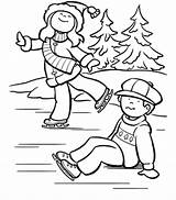 Coloring Skating Ice Pages Kids Color Print sketch template