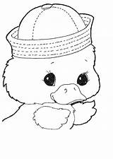 Duck Coloring Pages Baby Ducks Cute Animated Kids Template Fun Animals Eend Popular sketch template