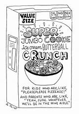 Drawing Cereal Jumbo Cookie Super Ice Cream Butterball Crunch Olivia Drawings Paintingvalley sketch template