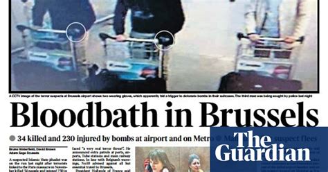 brussels airport and metro attacked front pages around the world in