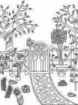 Coloring Garden Pages Book Path Secret Adult Gardens Magic Colouring Printable Color Beautiful Adults Flower Drawing Paths Finished Books Flowers sketch template