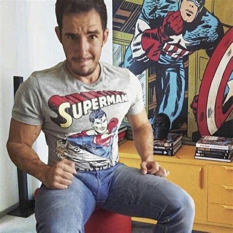 jeans pants shorts superman comic fitness models guys comics mens tops jeans