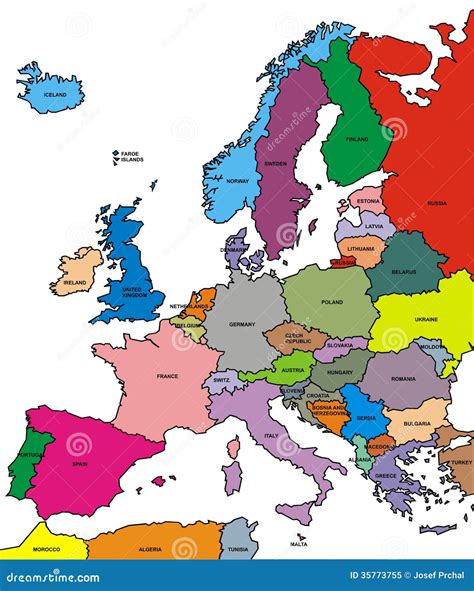 europa karte lizenzfreies stockfoto bild