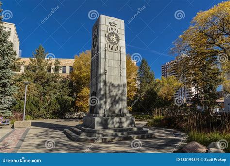 City Hall Square In The City Of Saskatoon Canada Stock Image Image