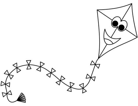cartoon kite coloring page  printable coloring pages  kids