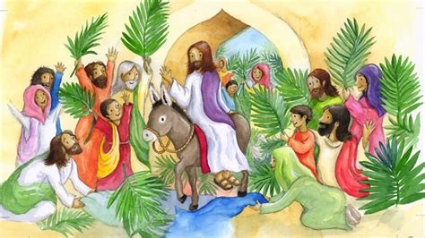 palm sunday lesson revival fire  kids gua mural wall palm