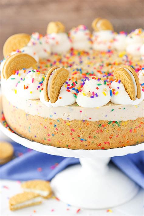 No Bake Golden Birthday Cake Oreo Cheesecake Life Love