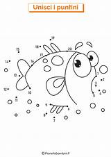 Puntini Unisci Pesce Pianetabambini Disegno Facili sketch template