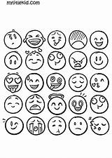 Smiley Emojis Emoticons sketch template
