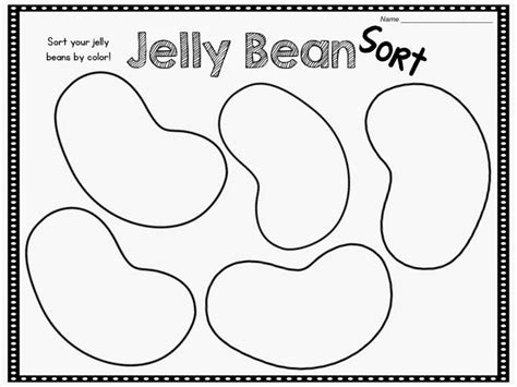 jelly bean worksheet coloring pages