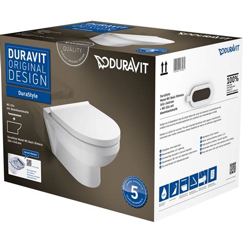 duravit wand wc set durastyle basic spuelrandlos weiss inkl sitz